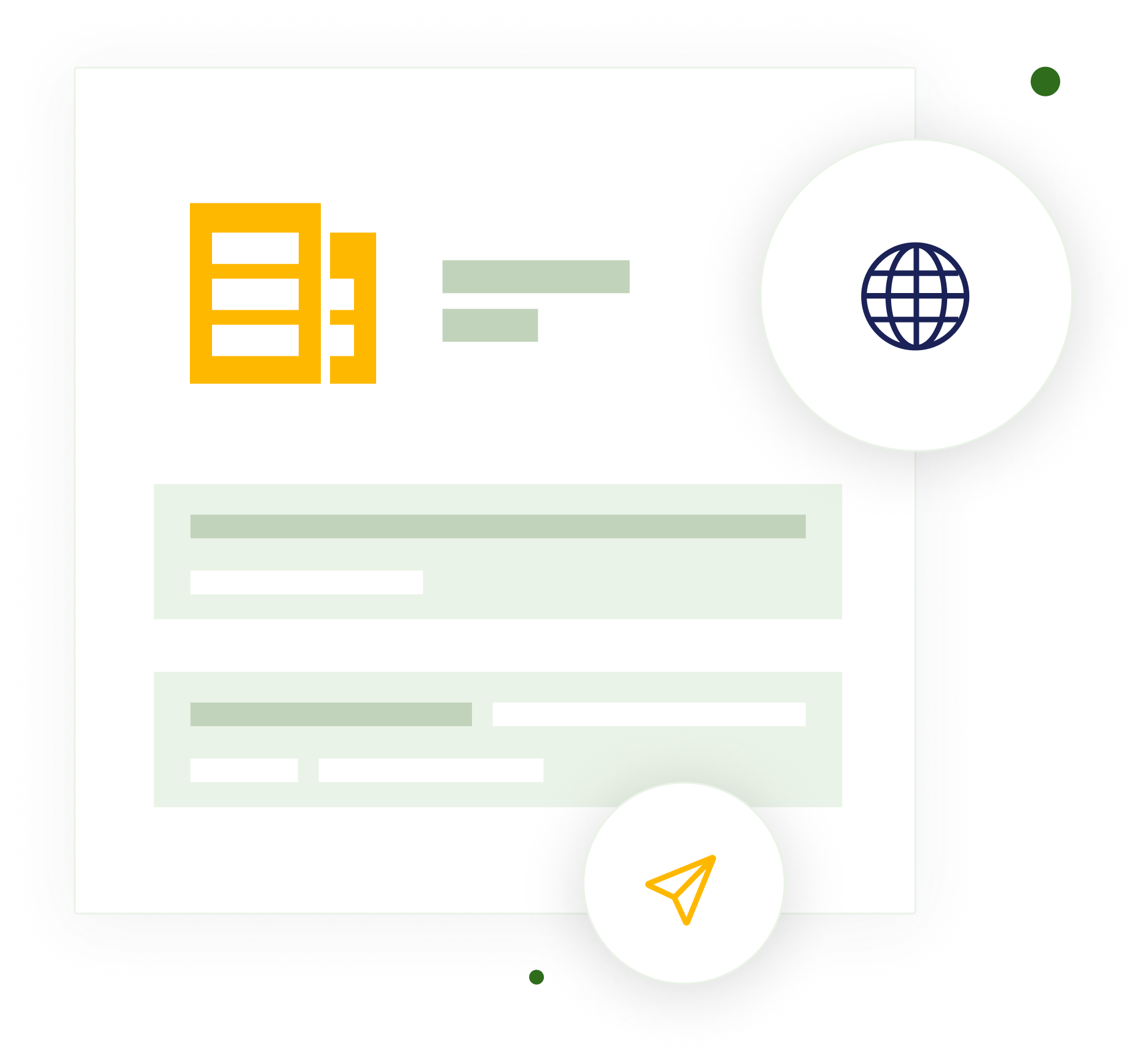paper representing a profile page